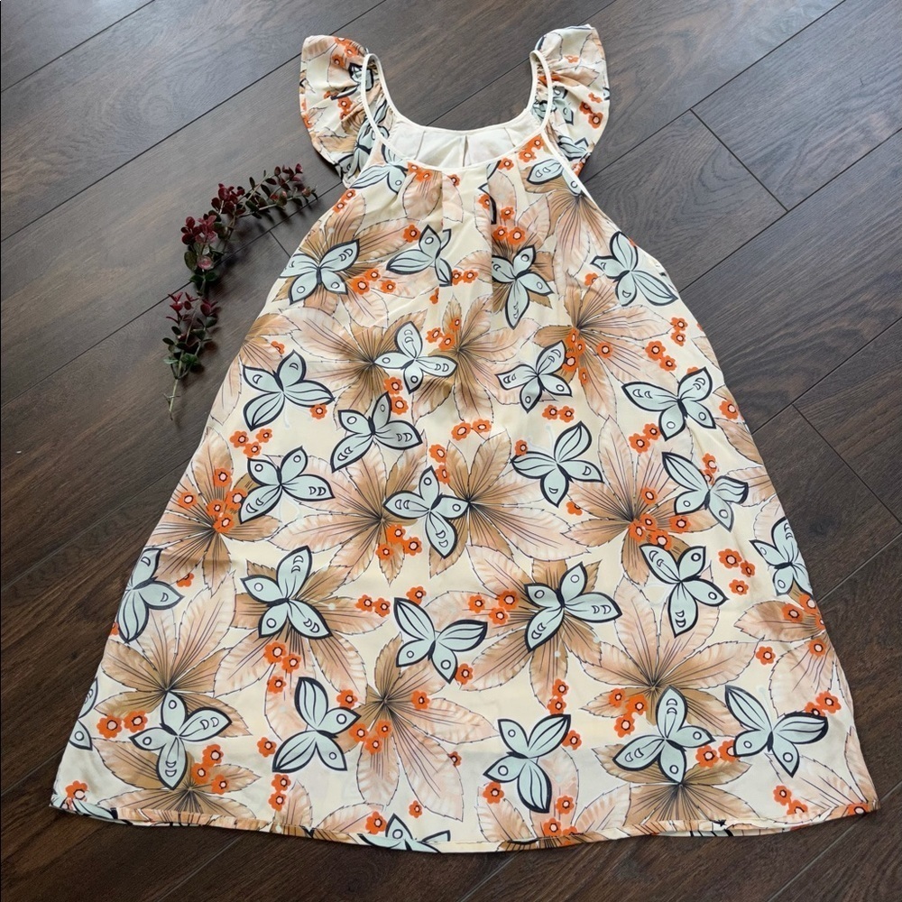 Karen Zambos vintage couture silk butterfly dress